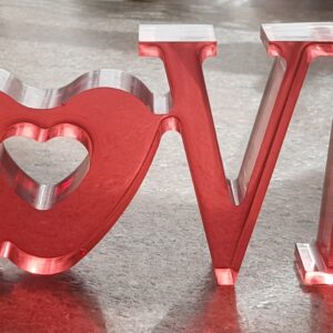 Schriftzug LOVE Rot – Bild 4