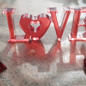 Schriftzug LOVE Rot – Bild 3